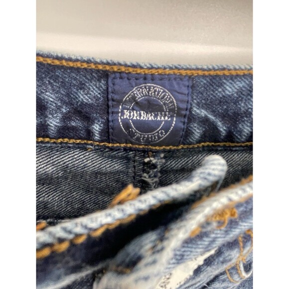VTG Jordache 90s Denim Jean Dark Acid Wash Distressed Pencil Skirt 1st Class - Picture 5 of 13